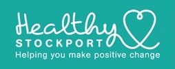 Healthy Stockport Logo. Helping you make positive change